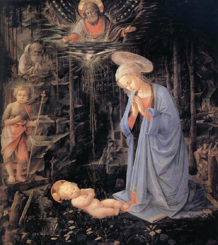 Fra Filippo Lippi The Adoration of the Infant Jesus oil painting picture